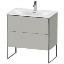 Duravit XS452400707 - Duravit XSquare Two Drawer Floorstanding Vanity Unit Concrete Gray