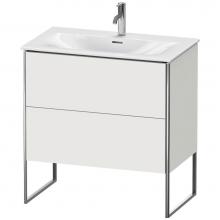 Duravit XS452403939 - Duravit XSquare Two Drawer Floorstanding Vanity Unit Nordic White