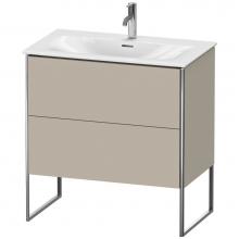 Duravit XS452406060 - Duravit XSquare Two Drawer Floorstanding Vanity Unit Taupe