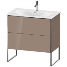 Duravit XS452408686 - Duravit XSquare Two Drawer Floorstanding Vanity Unit Cappuccino