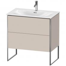 Duravit XS452409191 - Duravit XSquare Two Drawer Floorstanding Vanity Unit Taupe