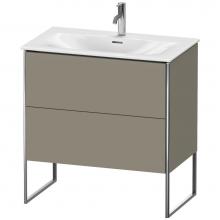 Duravit XS452409292 - Duravit XSquare Two Drawer Floorstanding Vanity Unit Stone Gray