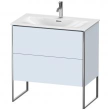 Duravit XS452409797 - Duravit XSquare Two Drawer Floorstanding Vanity Unit Light Blue