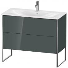 Duravit XS452503838 - Duravit XSquare Two Drawer Floorstanding Vanity Unit Dolomite Gray