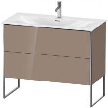 Duravit XS452508686 - Duravit XSquare Two Drawer Floorstanding Vanity Unit Cappuccino