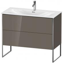 Duravit XS452508989 - Duravit XSquare Two Drawer Floorstanding Vanity Unit Flannel Gray