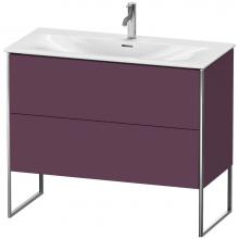 Duravit XS452509494 - Duravit XSquare Two Drawer Floorstanding Vanity Unit Aubergine