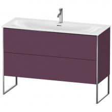 Duravit XS452609494 - Duravit XSquare Two Drawer Floorstanding Vanity Unit Aubergine