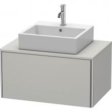 Duravit XS490000707 - Duravit XSquare One Drawer Vanity Unit For Console Concrete Gray