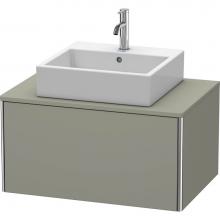 Duravit XS490009292 - Duravit XSquare One Drawer Vanity Unit For Console Stone Gray