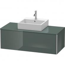 Duravit XS490203838 - Duravit XSquare One Drawer Vanity Unit For Console Dolomite Gray