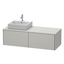 Duravit XS4903L0707 - Duravit XSquare Two Drawer Vanity Unit For Console Concrete Gray