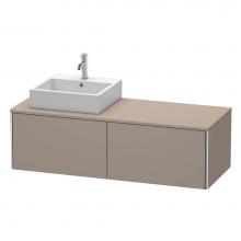 Duravit XS4903L4343 - Duravit XSquare Two Drawer Vanity Unit For Console Basalt