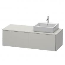 Duravit XS4903R0707 - Duravit XSquare Two Drawer Vanity Unit For Console Concrete Gray