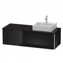 Duravit XS4903R4040 - Duravit XSquare Two Drawer Vanity Unit For Console Black