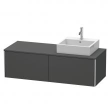 Duravit XS4903R4949 - Duravit XSquare Two Drawer Vanity Unit For Console Graphite