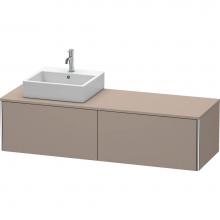 Duravit XS4904L4343 - Duravit XSquare Two Drawer Vanity Unit For Console Basalt