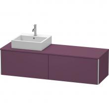 Duravit XS4904L9494 - Duravit XSquare Two Drawer Vanity Unit For Console Aubergine