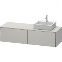 Duravit XS4904R0707 - Duravit XSquare Two Drawer Vanity Unit For Console Concrete Gray