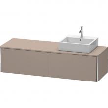 Duravit XS4904R4343 - Duravit XSquare Two Drawer Vanity Unit For Console Basalt