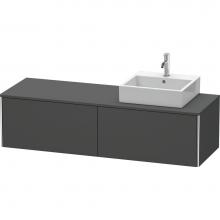 Duravit XS4904R4949 - Duravit XSquare Two Drawer Vanity Unit For Console Graphite