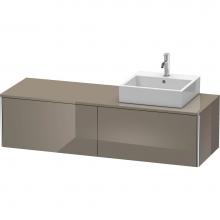 Duravit XS4904R8989 - Duravit XSquare Two Drawer Vanity Unit For Console Flannel Gray