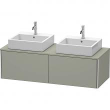 Duravit XS4906B9292 - Duravit XSquare Two Drawer Vanity Unit For Console Stone Gray