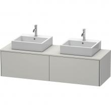 Duravit XS4907B0707 - Duravit XSquare Two Drawer Vanity Unit For Console Concrete Gray