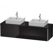 Duravit XS4907B4040 - Duravit XSquare Two Drawer Vanity Unit For Console Black