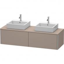 Duravit XS4907B4343 - Duravit XSquare Two Drawer Vanity Unit For Console Basalt