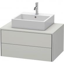 Duravit XS491000707 - Duravit XSquare Two Drawer Vanity Unit For Console Concrete Gray