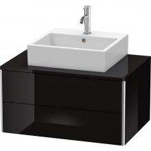 Duravit XS491004040 - Duravit XSquare Two Drawer Vanity Unit For Console Black