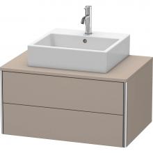 Duravit XS491004343 - Duravit XSquare Two Drawer Vanity Unit For Console Basalt