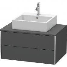 Duravit XS491004949 - Duravit XSquare Two Drawer Vanity Unit For Console Graphite