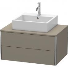 Duravit XS491009090 - Duravit XSquare Vanity Unit for Console  Flannel Gray Satin Matte