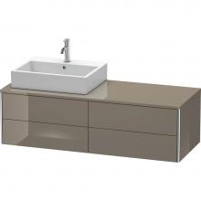 Duravit XS4913L8989 - Duravit XSquare Four Drawer Vanity Unit For Console Flannel Gray