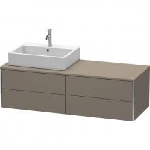 Duravit XS4913L9090 - Duravit XSquare Four Drawer Vanity Unit For Console Flannel Gray