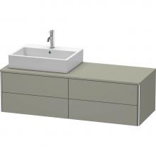 Duravit XS4913L9292 - Duravit XSquare Four Drawer Vanity Unit For Console Stone Gray