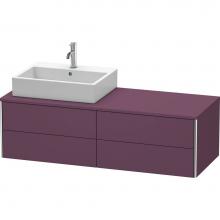 Duravit XS4913L9494 - Duravit XSquare Four Drawer Vanity Unit For Console Aubergine