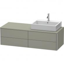 Duravit XS4913R9292 - Duravit XSquare Four Drawer Vanity Unit For Console Stone Gray