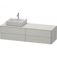 Duravit XS4914L0707 - Duravit XSquare Four Drawer Vanity Unit For Console Concrete Gray