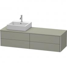 Duravit XS4914L9292 - Duravit XSquare Four Drawer Vanity Unit For Console Stone Gray