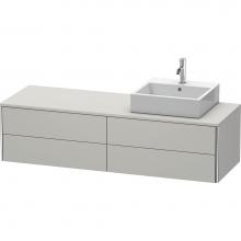 Duravit XS4914R0707 - Duravit XSquare Four Drawer Vanity Unit For Console Concrete Gray