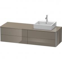 Duravit XS4914R8989 - Duravit XSquare Four Drawer Vanity Unit For Console Flannel Gray