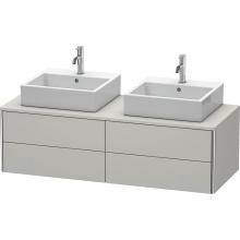 Duravit XS4916B0707 - Duravit XSquare Four Drawer Vanity Unit For Console Concrete Gray