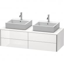 Duravit XS4916B2222 - Duravit XSquare Four Drawer Vanity Unit For Console White