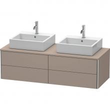 Duravit XS4916B4343 - Duravit XSquare Four Drawer Vanity Unit For Console Basalt