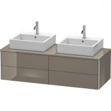 Duravit XS4916B8989 - Duravit XSquare Four Drawer Vanity Unit For Console Flannel Gray