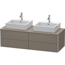 Duravit XS4916B9090 - Duravit XSquare Four Drawer Vanity Unit For Console Flannel Gray