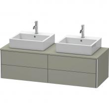 Duravit XS4916B9292 - Duravit XSquare Four Drawer Vanity Unit For Console Stone Gray